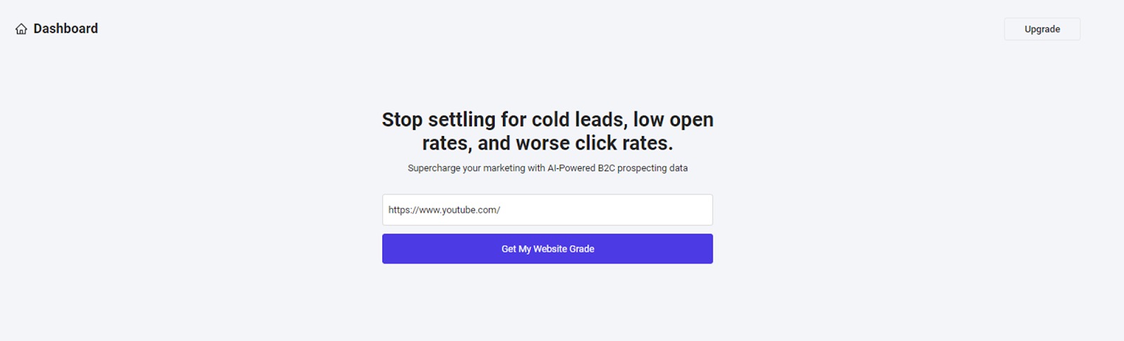 The X-Ray dashboard where you can use the app&rsquo;s calculator to estimate lost leads.